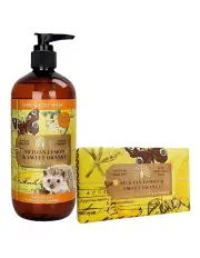 [English Soap Company] Sicilian Lemon & Orange Hand Wash & Soap Bar Bundle
