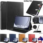 For Samsung Galaxy Tab S9 S9FE A9 Plus S10 FE Case Leather Card Smart Flip Cover