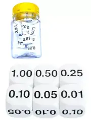 Large 2cm x 8 Percentage Decimal Dice Maths Activity