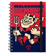 AFL A4 Hard Cover Notebook - Melbourne Demons - 60 Page