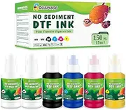 No Sediment Premium DTF Ink 900ML- DTF Transfer Ink for PET Film, Refill Ink for ET-8550 ET-8500 Printers, Heat Transfer Printing Ink Set 150mlx 6(2Wh+BKCMY)(Free ICC)