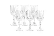 6x Lemon & Lime Crystal Deco 220ml Plastic Red Wine Glass Drinking Party Clear