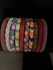 10 SET - Bracelet- Made in NEPAL - 100% Handmade seed beaded Bangle Gift