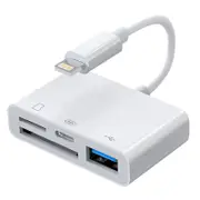 Sansai 8 Pin to OTG Adapter/Hub TF/SD/USB/8 Pin Input for iPad/iPhone