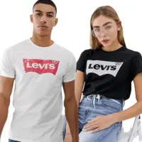 在飛比找momo購物網優惠-【LEVIS】刷舊LOGO印刷 圓領短T 基本款T恤(美國進