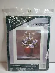 Rare Elsa Williams - Ruby Lily Vase - Crewel Embroidery Kit New Sealed