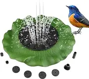 Generic Solar Fountain Outdoor | Solar Bird Fountain Water Pump | Outdoor Fountain with Nozzles, Lotus Bird Bath Water Fountain, Garden Accessories