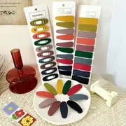 Set of 10: Plain Hair Clip Color of 10 - Cutout Waterdrop - One Size