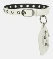 [Balenciaga] Balenciaga Le Cagole Charms leather belt Inch 33.5 white