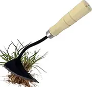 Hoe Garden Tool | Wooden Handle Hoe | Outdoor Weeder Vertical Root Puller for Tilling Women Men Homesteading Planting Transplanting Lawn Backyard Patio Greenhouse Farming Landscaping