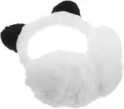[Minkissy] Fashionable Winter Ear Muffs for Men Women Boys and Girls Plush Panda Earmuff Toy
