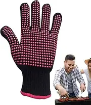 Heat Gloves For Hair Styling,Heat Proof Gloves For Kitchen Grilling - Multifunctional Fireproof Mitts, Anti-Slip Oven Gloves For Kitchen, Microwave, Grill, Oven