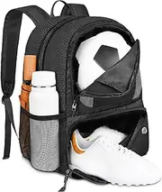 [AZIDWERYQ] Soccer Backpack 13x17x8 Capacious Soccer Bag with Ball & Shoes Compartment, Breathable Multi-Use Volleyball Backpack for Carrying Soccer, Basketball, Football Soccer Bags for Girls