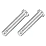 2Pcs 3/8" x 2" Single Hole Clevis Pins, 304 Stainless Steel Flat Head Pins