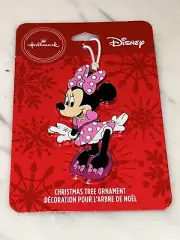 New Hallmark Walt Disney Minnie Mouse Flat Metal Christmas Holiday Ornament