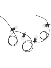 LEDlux Festoon II 20 Light LED Light Kit in Black and Warm White