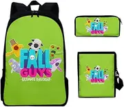 [OmobY] 3pcs/Set Anime FA-lls G-uys School Bag 3D Print School Backpack with Pencil Bag and Messenger Bag