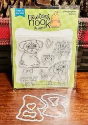 NEWTON’S NOOK PUG HUGS STAMPS & DIES BUNDLE
