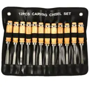 12 Piece Wood Carving Hand Chisel Tool Kit Set