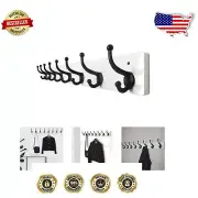 Antique Finish 35.43" Wall Coat Rack with 8 Durable Hooks for Home Decor