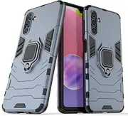 [TiHen] Compatible for Samsung Galaxy A13 4G Case, Hybrid Heavy Duty Protection Shockproof Defender Kickstand Armor Case Cover+Tempered Glass Screen Protector*2-Blue