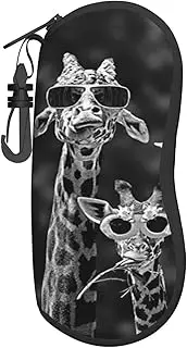 [CNLONG] Soft Sunglasses Case for Men Women, Ultra Light Neoprene Zipper Eyeglass Portable Glasses Case with Belt Clip