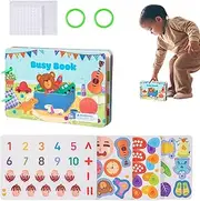 Quiet Toy Book | Cartoon Fun Activity Book,Educational Math Learning Toys, Hands-On Travel Games, Early Skill Development Activities for Boys Girls
