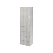 Lugna 2048 x 600 x 380mm Mist 3 Shelf 4 Drawers Left Hinged Door Storage Cabinet