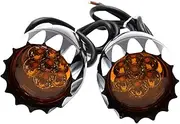 Indicators Flowing Turn Signal Turn Signal Light Indicator Blinker Light Front Rear for Harley XL883 XL1200 Sportster 1992-Up Motorcycle Aluminum Turn Signal Indicator (Color : Black)
