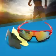 Cycling Sunglasses Bicycle Bike Eyewear Glasses Goggles 3 Lenses+Myopia Frame