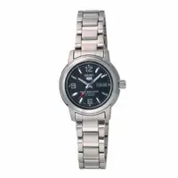 在飛比找PChome24h購物優惠-SEIKO 時尚奢華5號機械腕錶-銀X黑