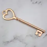 Heart Key Big Skeleton Key Rose Gold 84mm Large Skeleton Key Love Jewelry