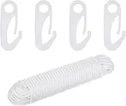 Cabilock 5pcs Flagpole Snap Hook Flag Pole Nylon Rope Flag Pole Hardware Parts Nylon Flagpole Attachment Flagpole Line Rope Cable Camping Accessories Outdoor Flagpole Buckle Clip White Pp