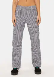[Edikted] Stripe Out Cargo Pants