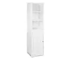 5 Tier Bathroom Kitchen Laundry Storage Shelving Floor Cabinet Cupboard - White