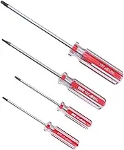 iplusmile Ergonomic Vanadium Steel Triangle Screwdriver 4 Piece Set for Electronics Installation and Removal