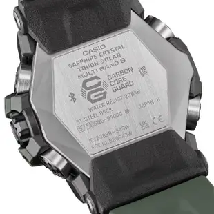 【CASIO 卡西歐】G-SHOCK Master of G系列 征服極端強悍機能 藍芽太陽能電力錶 黑綠 GWG-B1000-3A_52.1mm