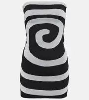 [Staud] Staud Swirl metallic knit minidress AU 14 multicoloured