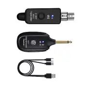 2.4GHz Microphone Wireless System Converter Adapter XLR Transmitter Receiver Set