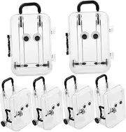 [Cabilock] 1set Transparent Trolley Case Makeup Bag Clear Toiletry Bag Suitcases Empty Lash Boxes Bins Travel Toiletry Bag Mini Luggage Boxes Travel Pouch Bags Boxes Plastic Small Case 6pcs