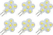 Pack of 6 - G4 Bi Pin Lamp 3W LED Light Bulb Side Mount 2-Pin AC DC 12V Replacement for JC Halogen Bulbs of Vehicle Interior Accent Lights Marine Boat Yacht RV & Any Low Volt Lighting - 3 Watt 3.00W, 12.00V