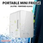 Mini Refrigerator Drinks Cooler Bar Freezer Hot/Cold Portable Fridge – 8L/SILVER