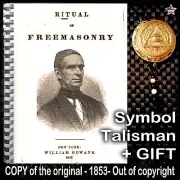 Antique Book Masonic Manuscript Ritual Freemasonry Practical Magic Esoteric 1853