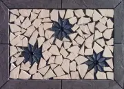 21 7/8" X 16" Tile Medallion Mural - Daltile Cliff Pointe tile & glass