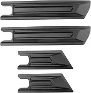 ABS Door Molding Body Strip Streamer Protector Cover Trim Compatible for JK JL 2007-2021 Exterior Body Cladding Kits Side Door CUTS Plate(2007-2017 Black)