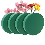 4 Pcs Round Floral Foam BlocksGreen Wet Dry Flower Foam Plant Foam for Fresh ...