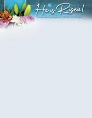 Warner Press Letterhead-He is Risen!: I Know That My Redeemer is Alive (Job 19:25) (Pack of 100)