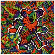 GratefuI Dead Dancing Bear by Areh Blotter Art Perforated Sheet Psychedelic 7.5"
