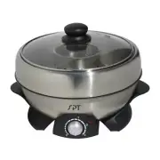 SPT Shabu-Shabu 3 Qt. Stainless Steel Electric Multi-Cooker Stainless Steel Pot