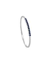 Sabrina Designs 14K 2.21 ct. tw. Diamond & Ruby Flexible Bangle